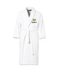 Saint Vincent and The Grenadines Flag Heart Shape Embroidery Logo with Custom Text Embroidered Bathrobes